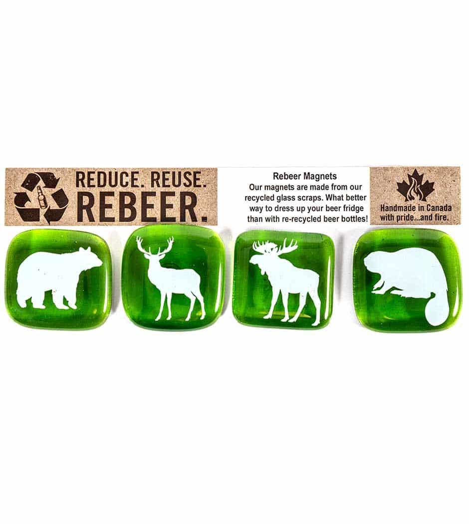 green forest animal magnet set