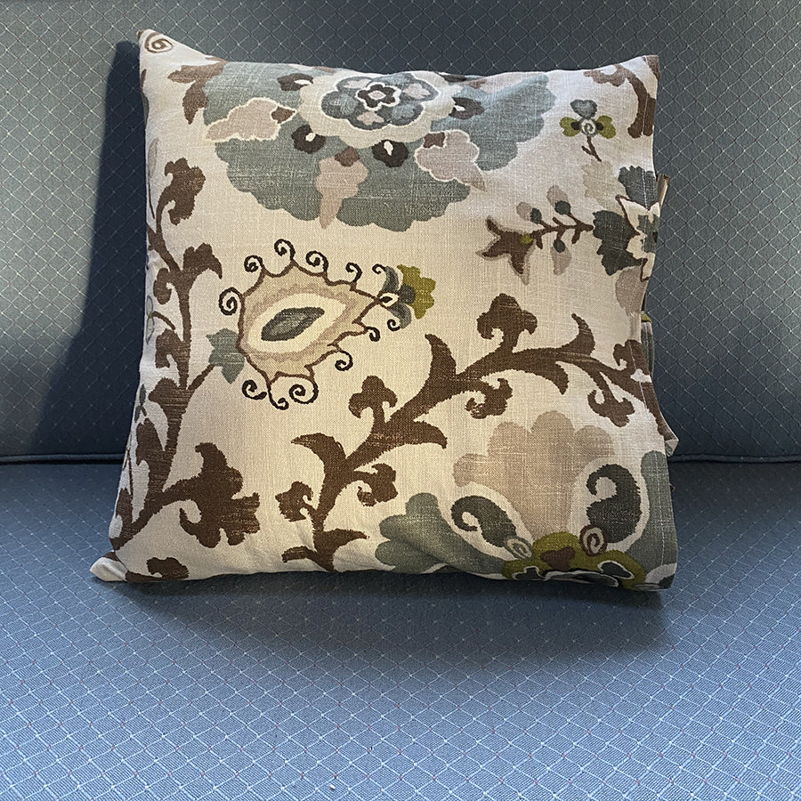 Printed Floral Pillow in Neutral