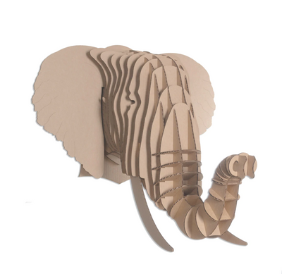 elephant cardboard animal head