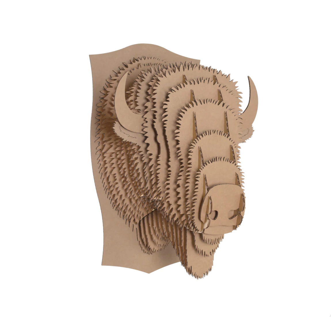 bison cardboard animal head