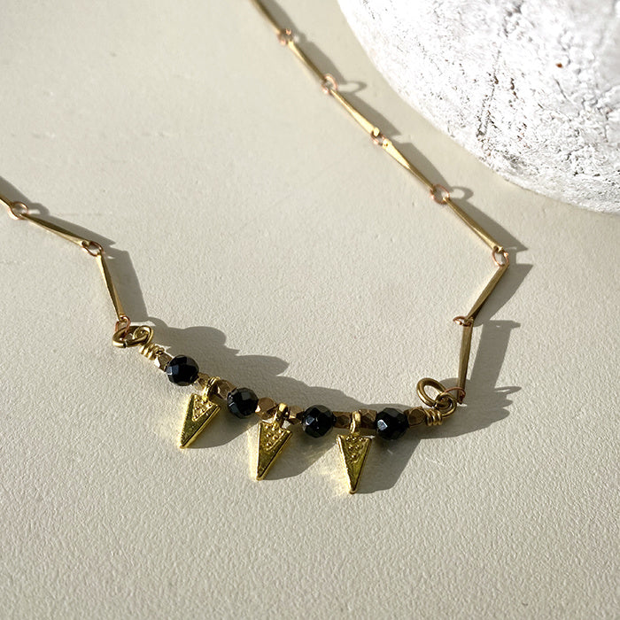 Tribal Inspired Brass Necklace