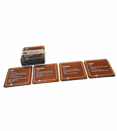 recycled glass coaster set - canadianisms