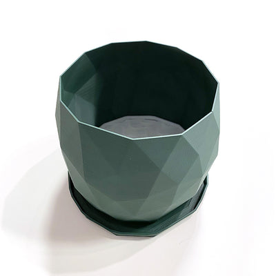 Green 3D Printed recycled plastic planter