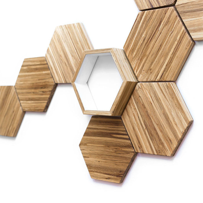 Recycled Chopstick Hex Wall Tile