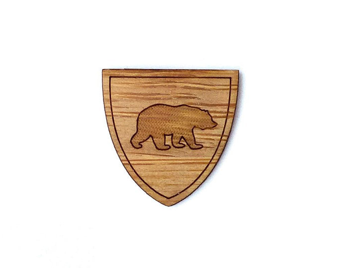 wood bear pin