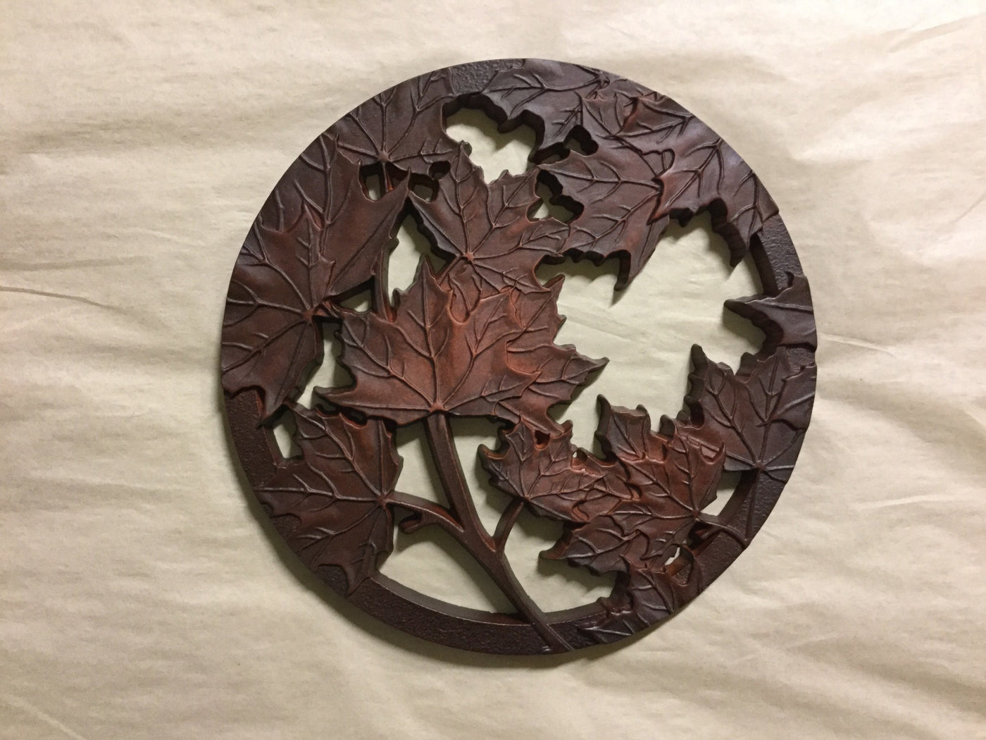 Recycled Glass Trivet Maple Leaf