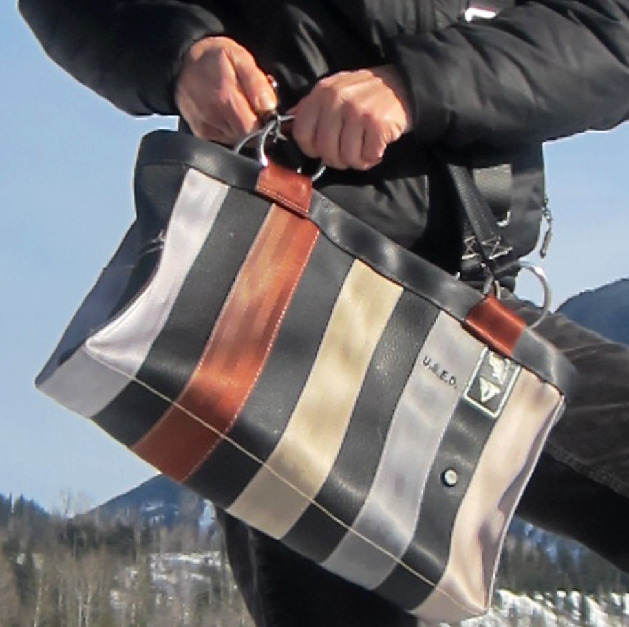 Large Recycled Seatbelt Tote Bag