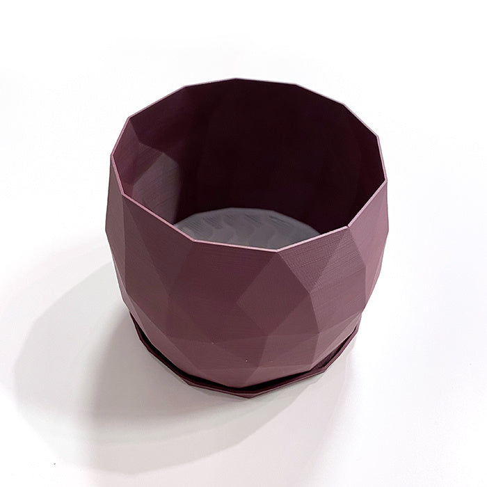 Purple 3D Printed recycled plastic planter
