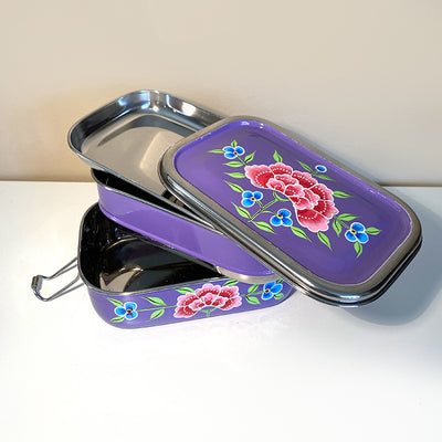 Reusable Metal Lunchbox in Purple