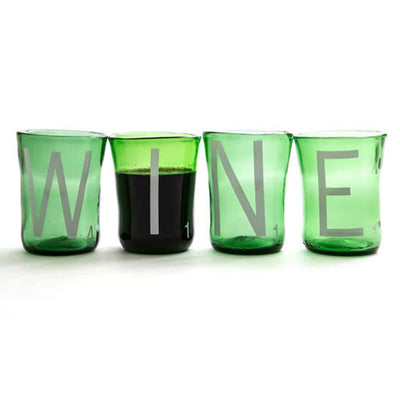 Recycled Glass Tumbler Set - wine